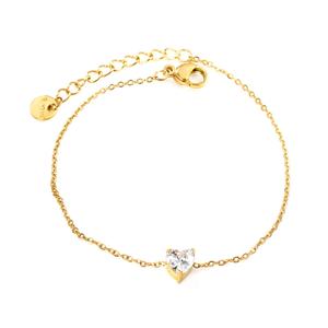 Pulsera de Cadena Chapada en Oro PVD de 18K con Zirconia Rectangular de Acero Inoxidable, Joyería de Moda al por Mayor para Mujer - Product Image 5