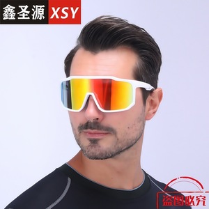 Xsy Cycling Sunglasses <b>Large</b> <b>Frame</b> Polarized Pc Lens 100 Uv Protection Outdoor Sports Men Women - Product Image 1