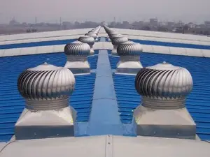 Auto-conduzido não poder telhado fã plástico aço inoxidável Frp telhado turbina Turbo ventilador China Made