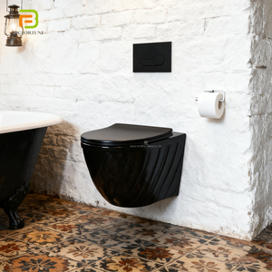 European Style Wc Suspendu Round Wall Mounted <strong>Toilet</strong> Commode Floating Hanging <strong>Toilet</strong> Bathroom Ceramic <strong>Black</strong> Wall Hung <strong>Toilet</strong> - Product Image 2