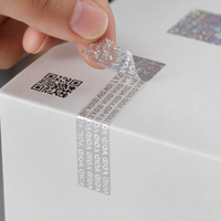 Autocollant de sécurité holographique personnalisé de haute qualité en PET avec code QR VOID, message caché et numéro de série