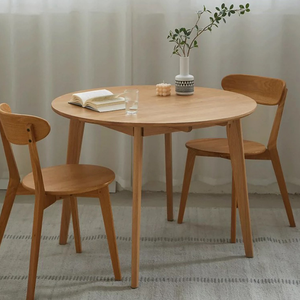 Chaise de salle à manger en bois massif de chêne au design nordique simple, idéale pour les petits restaurants familiaux - Product Image 6