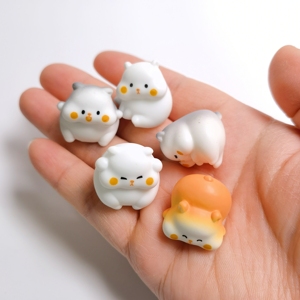 100 Pièces 20*28MM Figurines d'animaux en résine <span class=keywords><strong>3D</strong></span> Mini Hamsters Statues d'animaux mignons en miniature pour la décoration de jardin féerique extérieur - Product Image 5