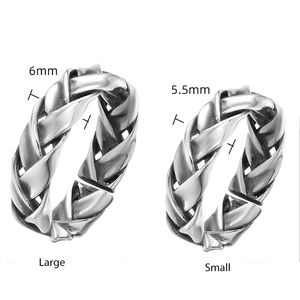 <span class=keywords><strong>Anillo</strong></span> Tejido a Mano Vintage, <span class=keywords><strong>Plata</strong></span> de Ley S925, <span class=keywords><strong>Anillo</strong></span> Abierto para Hombre y <span class=keywords><strong>Mujer</strong></span>, Regalos de Joyería para Parejas - Product Image 3