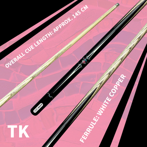 AOSAIRUIBO ASRB CUE TK03 Stecca da Biliardo in 1 Pezzo, Giunto in Lega di Alluminio, 145cm, 19oz, Leggera, Alta Qualità, Ronnie - Product Image 5