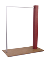 Rail de vêtement commercial de support d'affichage de vêtements d'acier inoxydable pour le support durable de vêtement de roulement d'affichage de magasin de détail