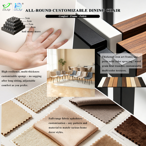 <span class=keywords><strong>Chaise</strong></span> de salle à manger OKAY, luxe, banquet, couleurs au choix, confortable, moderne, minimaliste, tissu aspect lin, chaises de salle à manger rembourrées - Product Image 2