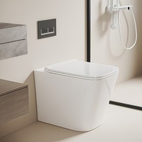 Réservoir de chasse d'eau encastré mural pour toilettes de salle de bain au design moderne, en PEHD, à double chasse mécanique/pneumatique, à poser au sol, garantie 5 ans