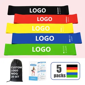 Custom elastic yoga strap loop belt latex resistance rubber band yoga resistance band yoga belt