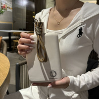 Bouteille d'eau plate personnalisée avec logo 750 ml en acier inoxydable, ensemble de cahiers scolaires, gourde carrée, cadeau pour adultes et étudiants