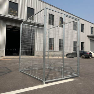 กรงสุนัขเหล็กชุบสังกะสีขนาดใหญ่4*8*6ฟุตใช้ในร่มกรงสุนัขขึ้นเครื่องสำหรับสุนัขกรงสุนัขแบบปรับแต่งได้สำหรับงานหนัก - Product Image 5