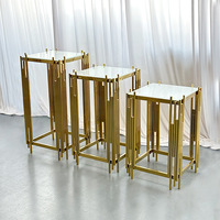 Support de présentation de fleurs en acier inoxydable personnalisé en usine pour les événements de banquet, les événements de mariage, la table de desserts