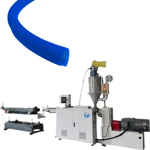 High speed 10-30 m/min Plastic Corrugated Pipe Extruder / Single wall PP PE PA PVC flexible hose making machine