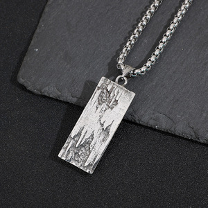Collar con colgante de rostro de Jesús de acero inoxidable yunnique, regalo unisex, cadena de joyería incluida - Product Image 3