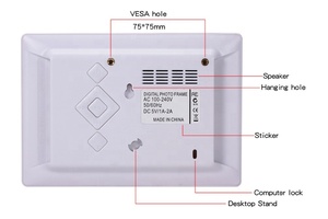 Cadre photo numérique à <span class=keywords><strong>petit</strong></span> écran de 7 pouces, vente bon marché d'usine, prend en charge la lecture automatique des images/du <span class=keywords><strong>lecteur</strong></span> vidéo - Product Image 5