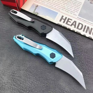 Navaja Plegable de Bolsillo Mini para Caza, con Mango de Aluminio KS 7350 y Hoja de Acero 8Cr18Mov, para Campismo, Senderismo, Tácticas y Uso Diario - Product Image 2