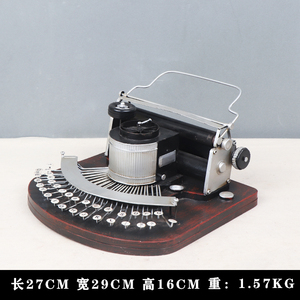 Typerwriter-modelo de vehículo de hierro, piezas de modelo, <span class=keywords><strong>bar</strong></span>, Accesorios retro de hierro para decoración del hogar - Product Image 5