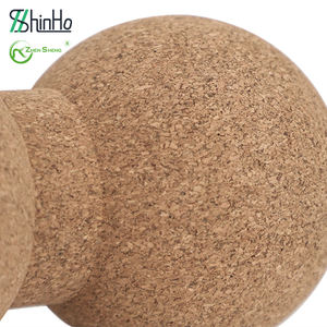 Zhensheng, venta al por mayor, Bola de madera de corcho Natural personalizada, Bola de masaje de corcho grande, bolas de cacahuete de masaje de Yoga de corcho Natural para Fitness - Product Image 3