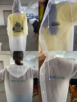 Poncho de pluie réutilisable en EVA épais avec logo personnalisé, à capuche, pour la randonnée et les événements sportifs