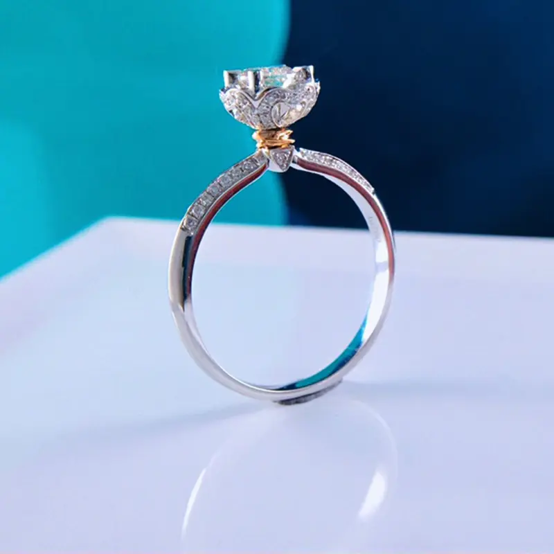 Vrouwen Hoge Sieraden Ringen Koppels 925 Sterling Zilveren Trouwringen Moissanite Diamond Rings