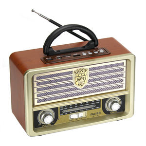 MEIER M-113BT Radio rétro en bois portable sans fil BT AM/FM/SW lecteur USB/TF batterie 1200mAh - Product Image 5