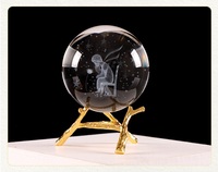 Honneur de cristal Fengshui artisanat verre boule de cristal sphère ornements cristal artisanat pour Souvenir