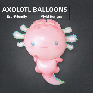 Globo de papel de aluminio Axolotl <span class=keywords><strong>Ambystoma</strong></span> Maculatum Globos mate Mylar Ocean Theme Ins Hot Kids decoración de fiesta de cumpleaños - Product Image 2
