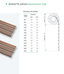 Lames en alliage d'<span class=keywords><strong>aluminium</strong></span> et mousse PU de 45 mm pour volets roulants insonorisants, durables, écologiques, faciles à nettoyer, pour supermarchés - Product Image 5