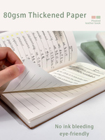 Cuaderno de Cuero Personalizado A6, 100 Hojas, Grueso, con Páginas en Blanco, para Viajes, Estilo Minimalista, con Líneas Horizontales, para Uso Diario