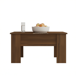 Engineered Wood <b>Brown</b> Oak Coffee <b>Table</b> 31.1x19.3x16.1 Inches Modern Design Living Room Furniture - Product Image 1