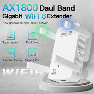 Extensor de Rango <span class=keywords><strong>WiFi</strong></span> 6 con Puerto Gigabit de Alta Velocidad 1800Mbps Doble Banda OEM/ODM Fábrica de Extensores <span class=keywords><strong>WiFi</strong></span> - Product Image 1
