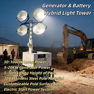 เสาไฟเคลื่อนที่แบบดีเซลพร้อมไฟฉุกเฉิน LED ควบคุมระยะไกลในตัว - Product Image 1