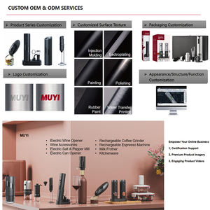 MUYI 새로운 친환경 플라스틱 페퍼 그라인더 밀 중력 충전식 전기 페퍼 밀 세트 - Product Image 5