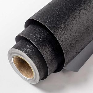 Glitter Wrapping <b>Paper</b> <b>Roll</b> 17in x 46.8 Sq Ft Sparkle Black For Birthday Gift Craft Eco Friendly - Product Image 1