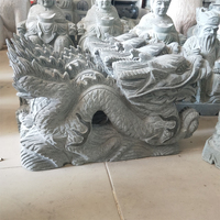 Vente chaude Chine Super Mini Sculpture de dragon chinois antique en pierre naturelle en marbre, statue de sculpture en pierre, longueur 47 cm