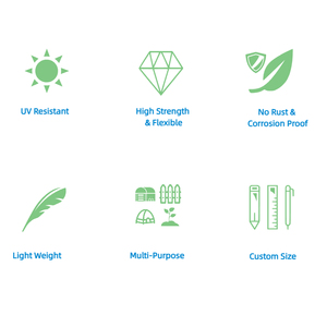 Varilla de Fibra de Vidrio Sólida de 3mm 4mm 5mm de Alta Resistencia para <span class=keywords><strong>Arcos</strong></span> de Invernadero y Plantas Pequeñas - Product Image 3