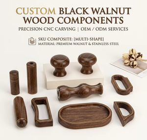 Servicio de Mecanizado CNC de Precisión para Tallado de Madera, Forma Compleja en 3D, Madera Sólida de Nogal Negro, Artesanía Artística, Venta al Por Mayor - Product Image 1