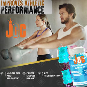 Suplementos alimenticios para atletas, suplemento <span class=keywords><strong>pre</strong></span>-entrenamiento para apoyo energético muscular para adultos, gomitas de creatina monohidratada deportiva - Product Image 4