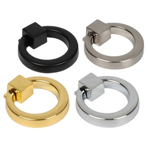 Tirador de Cajón Moderno y Minimalista de un Solo Orificio, Anillo de Aleación de Zinc Plateado, Tirador Redondo Pequeño para Gimnasio - Product Image 3