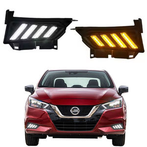 Usine LED DRL feux de jour pour <span class=keywords><strong>nissan</strong></span> <span class=keywords><strong>Versa</strong></span> sunny 2019 2020 avec clignotant antibrouillard couverture feu de conduite - Product Image 1