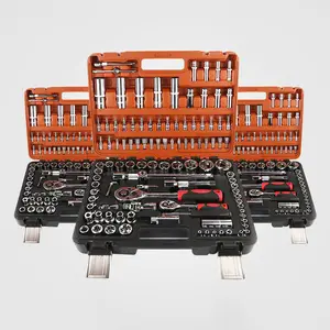 Household auto car repair tool kit 1/4 1/2 Ratchet Socket and Wrench set Ferramenta de chave de soquete 108pcs socket wrench set