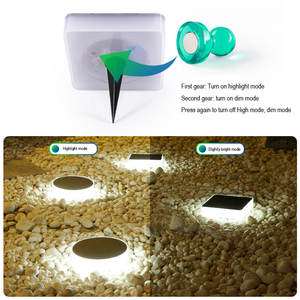 Lampe Led solaire encastrable dans le sol, imperméable, éclairage d'extérieur, luminaire décoratif de paysage, idéal pour une pelouse, une cour ou un jardin - Product Image 6