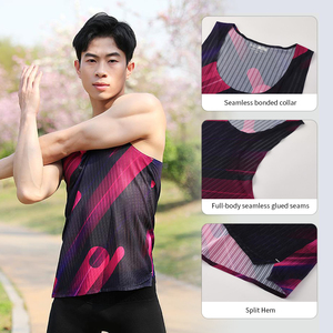 <b>Men's</b> <b>Singlet</b> Muscle Fit Breathable Knitted with Spandex Custom Design Quick Dry Workout Shirt - Product Image 6
