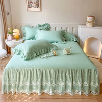 Ensemble de housse de couette 3 pièces toutes saisons, style princesse minimaliste et luxueux, personnalisable, 100% polyester, motif sans fin