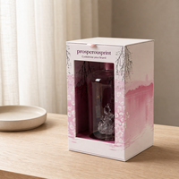 Boîte de présentation rigide rectangulaire personnalisée avec fenêtre pour bouteilles de vin, emballage promotionnel de luxe pour les marques d'alcool et de spiritueux