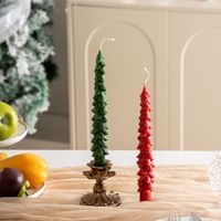 Weihnachtsbaum-förmige Paraffin-Wachskerzen, handgefertigt, lang, für Weihnachtsfeiern, Feiertagsversammlungen, Heimdekoration, stimmungsvoll