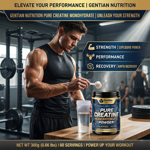Gentian Nutrition Créatine Monohydrate en Poudre 100% Pure Ultra Micronisée 300g 1 dose par prise 24 mois pour la force musculaire - Product Image 2