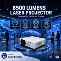 Projecteur laser pour grandes surfaces 8500 lumens WUXGA 3LCD avec déplacement de l'objectif et fusion des images pour musées et scènes