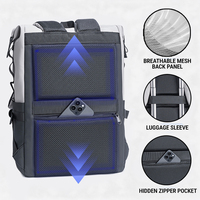 Sac à dos ergonomique en maille respirante 3D de 15,6 pouces, bretelles rembourrées, léger (0,92 kg), pour le bureau, l'école, le travail, les trajets quotidiens
