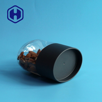 Pot en plastique ovale de 396 ml en PET, personnalisable, empilable, avec couvercle à vis, de qualité alimentaire, étanche, sans BPA, pour bonbons, sucre, gelée